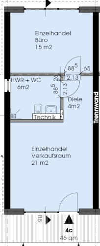 Hitzacker-Dorf Gewerbe Grundriss EG Links