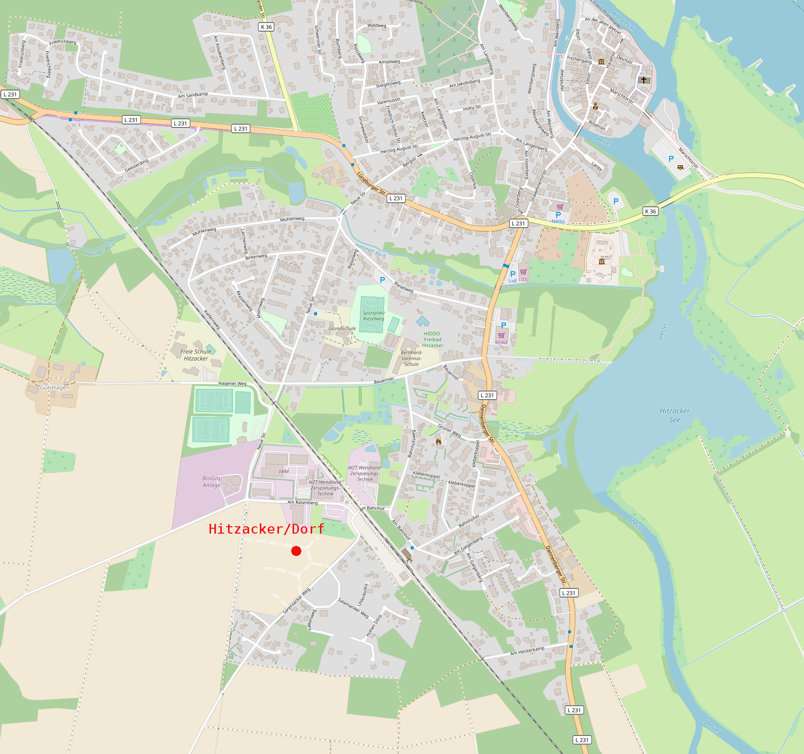 OpenStreetmap Karte von Hitzacker